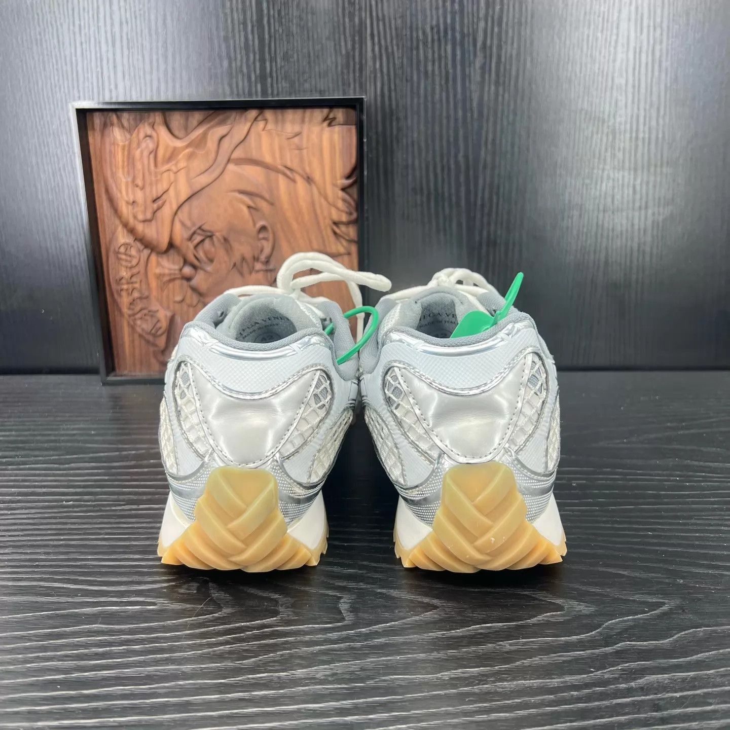 Bvlgari Silver Mesh Low-Top Sneakers Size 9 Size US 9 / EU 42 - 4 Thumbnail