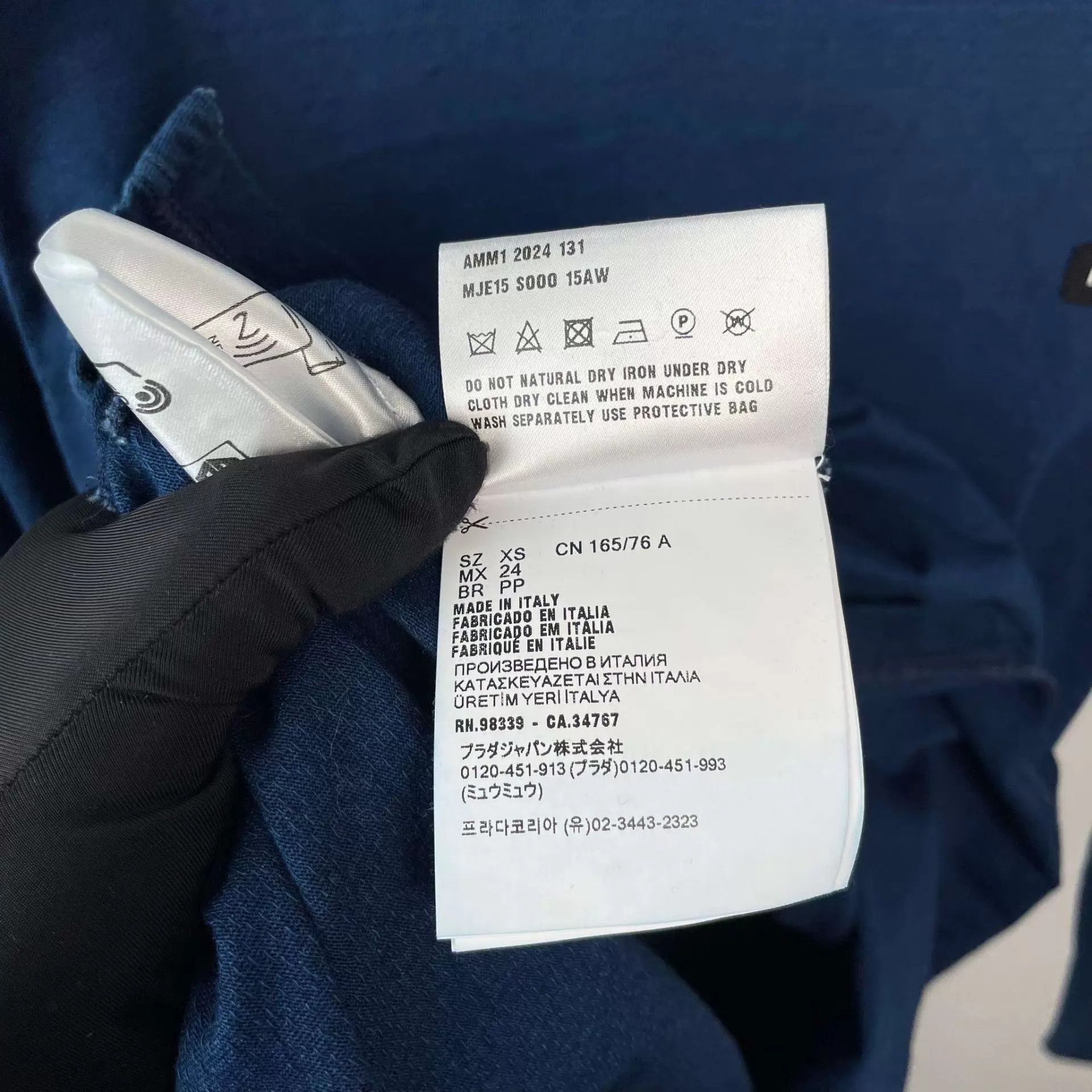 Miu Miu Blue Long-Sleeve Shirt with Side Slits - XS Size US XS / EU 42 / 0 - 9 Thumbnail