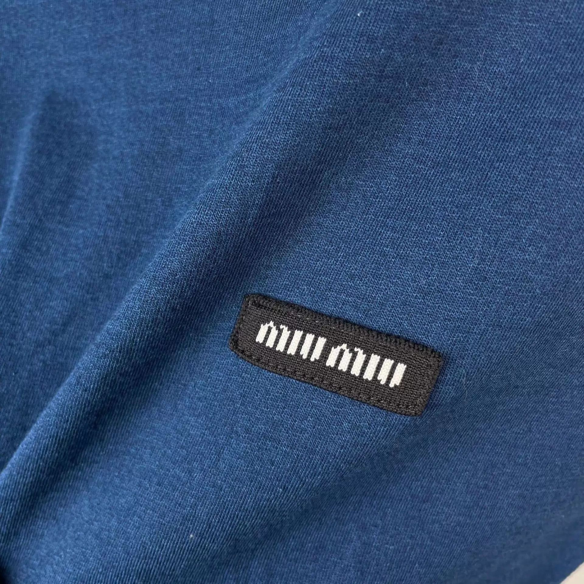 Miu Miu Blue Long-Sleeve Shirt with Side Slits - XS Size US XS / EU 42 / 0 - 3 Thumbnail