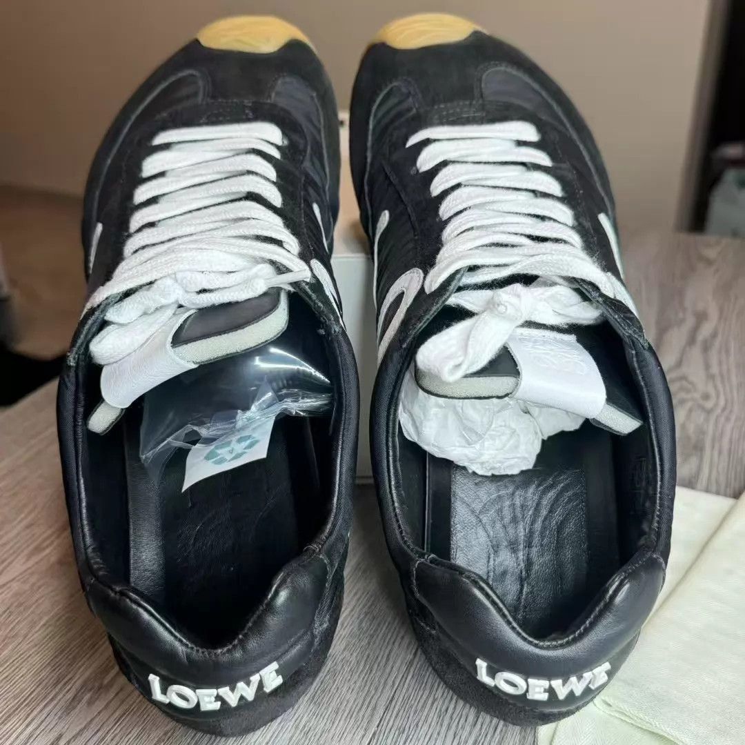 Loewe Black High-Top Sneakers with White Laces Size US 11 / EU 44 - 4 Thumbnail