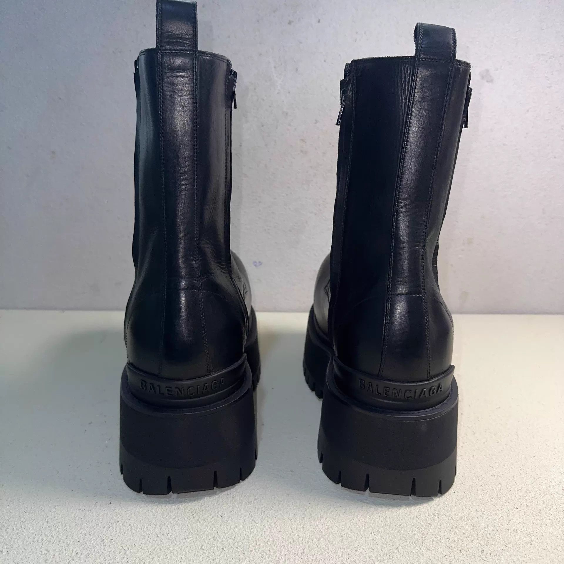 Balenciaga Black Platform Lace-Up Boots Size US 9 / EU 42 - 3 Thumbnail