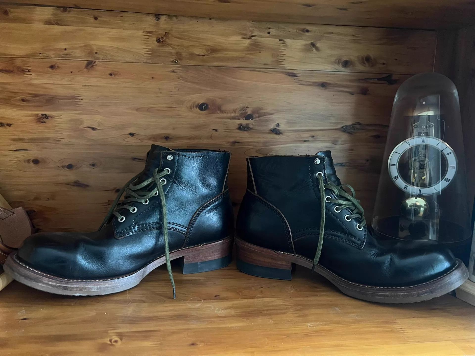 Addict Clothes Japan Black Leather Lace-Up Boots Size US 9.5 / EU 42-43 - 9 Thumbnail