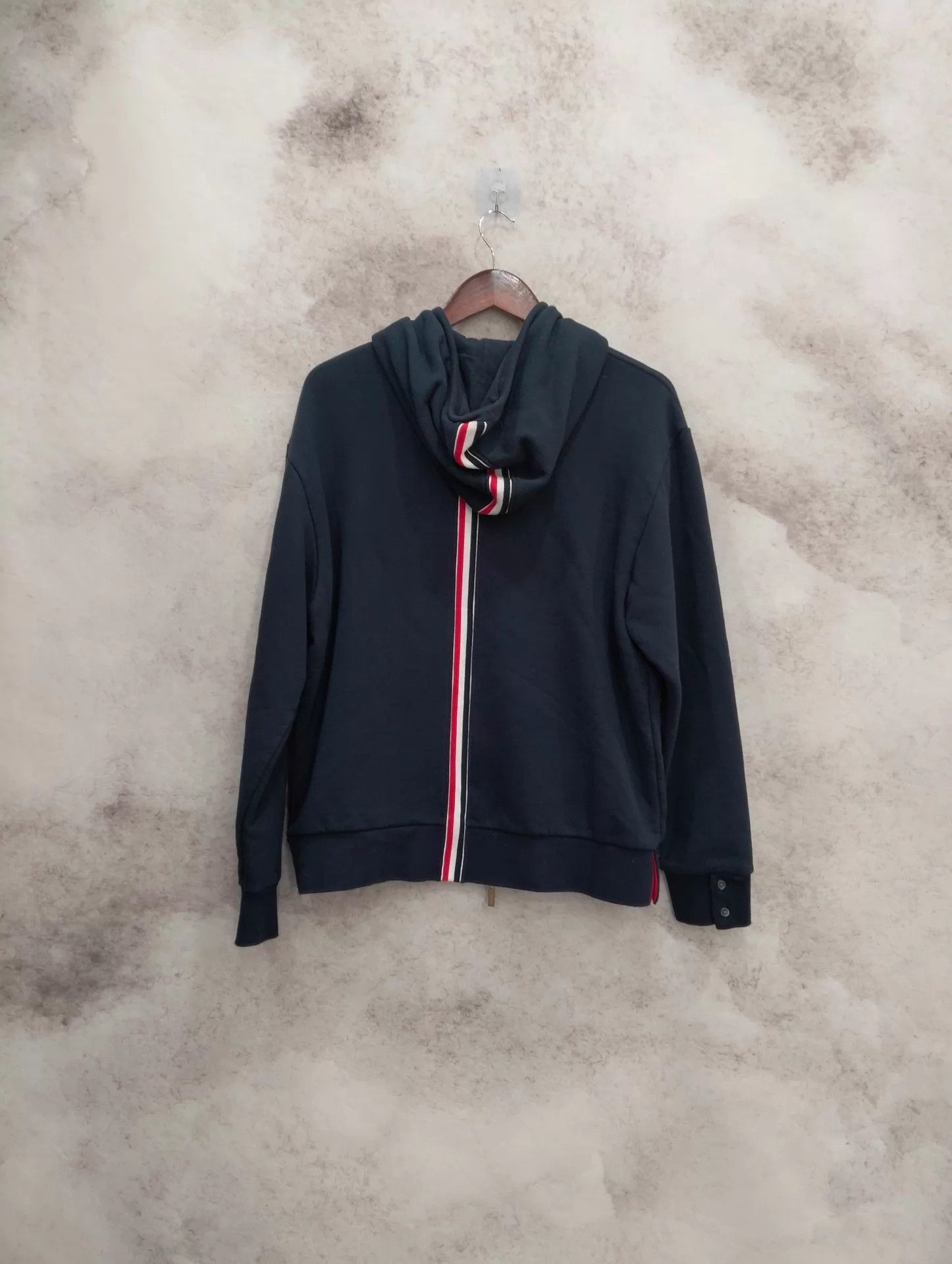 Thom Browne Blue Zip-Up Hoodie with Front Pocket Size US XL / EU 56 / 4 - 2 Thumbnail