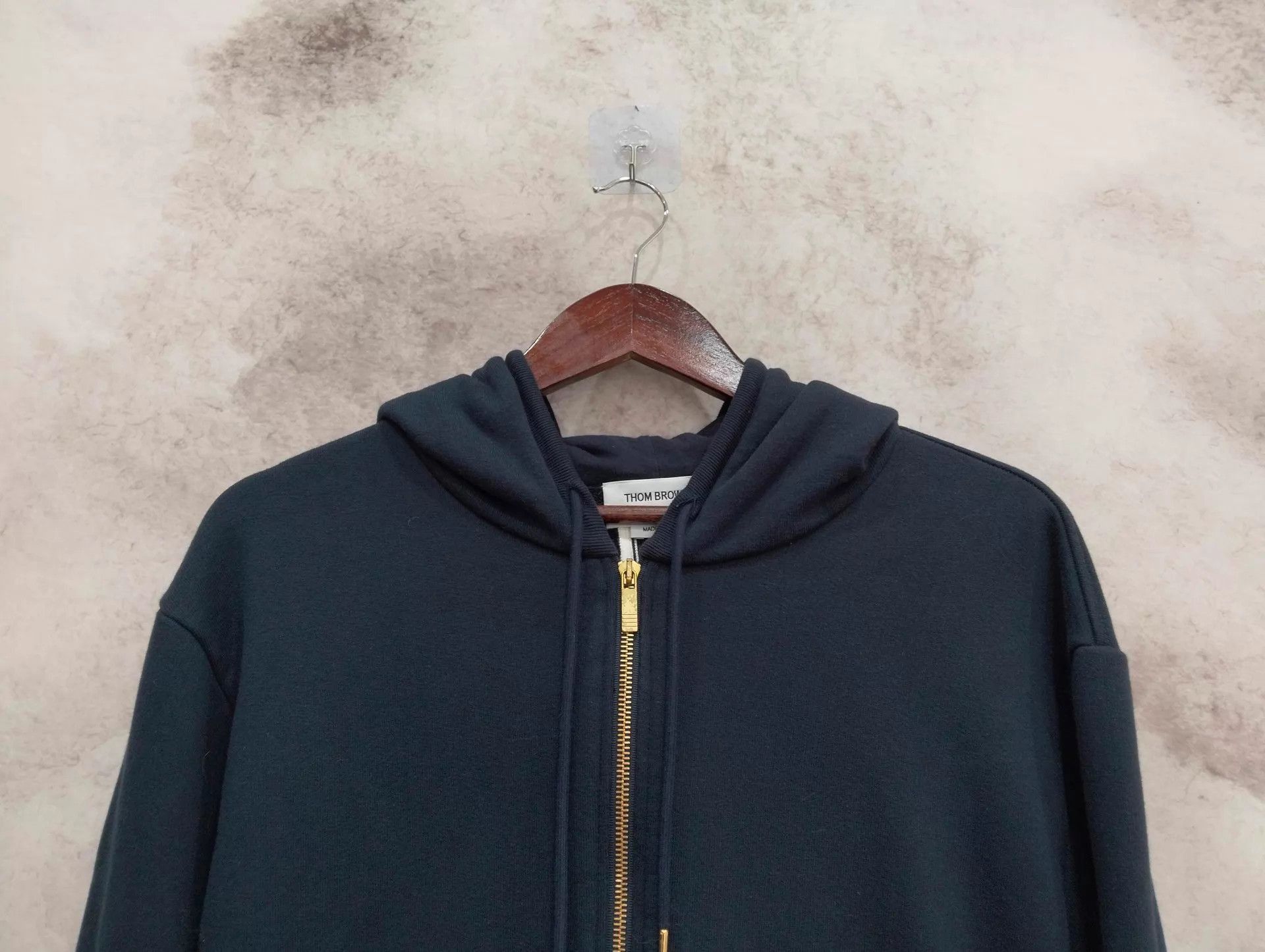 Thom Browne Blue Zip-Up Hoodie with Front Pocket Size US XL / EU 56 / 4 - 7 Thumbnail