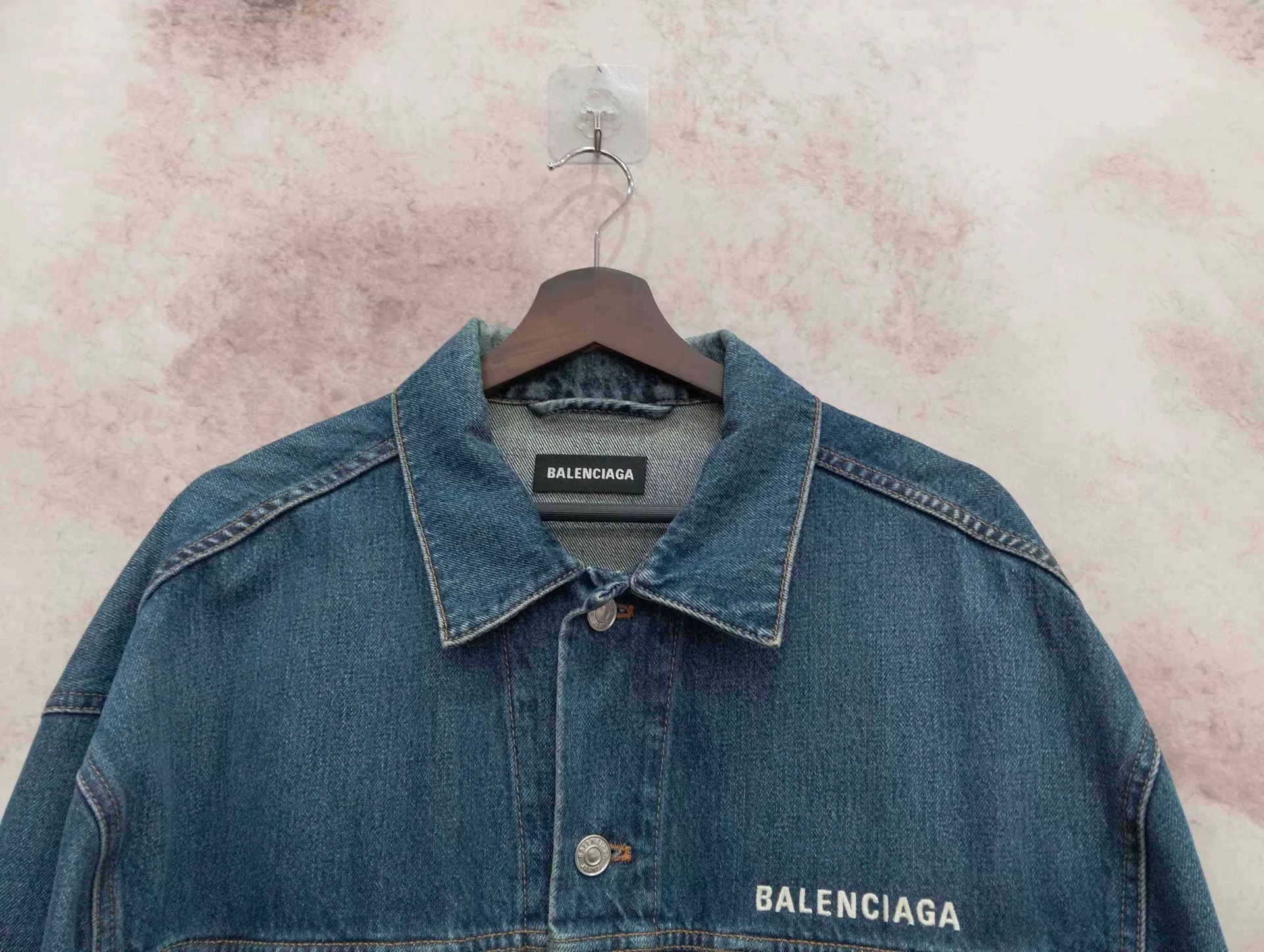 Balenciaga Blue Denim Jacket with Button Closure - Size M Size US M / EU 48-50 / 2 - 6 Thumbnail