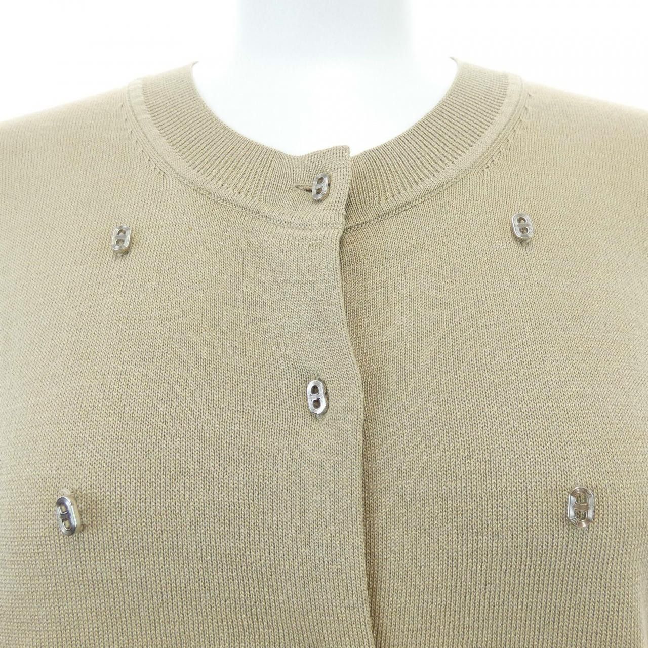 Hermes Hermes Hermes Chaine d’Ancre Cardigan Textile Tops DUTY FREE for USA Size ONE SIZE - 5 Thumbnail