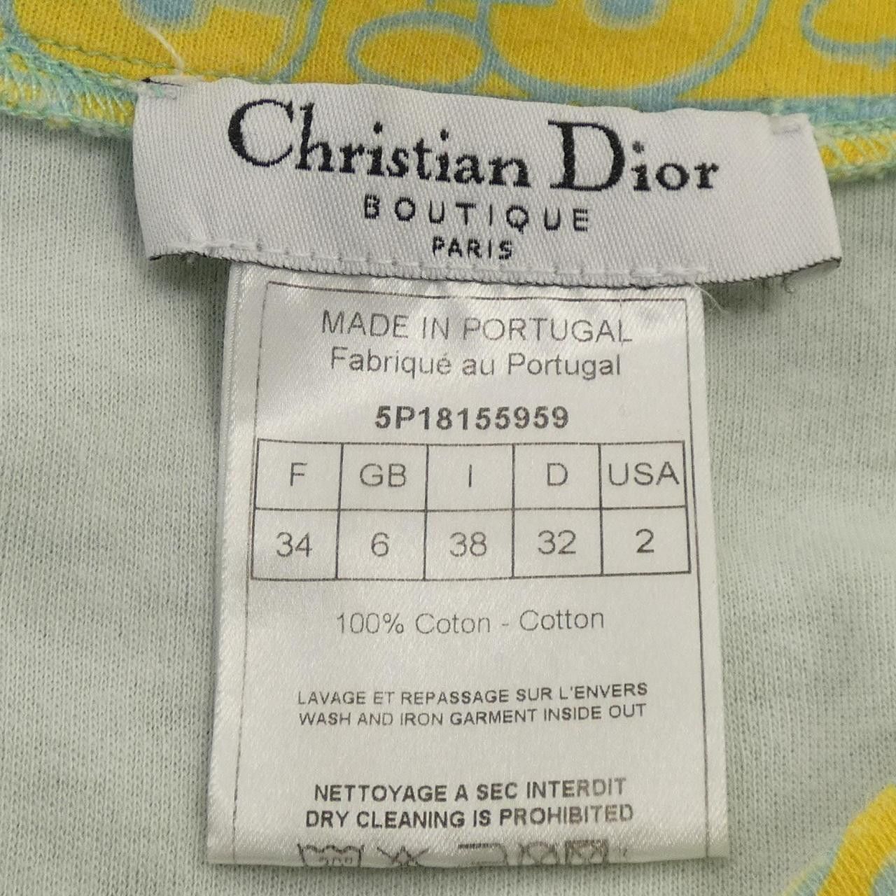 Dior Dior Christian Dior Cotton T Shirt Textile T-Shirts 5P18155959 DUTY FREE for USA Size ONE SIZE - 3 Thumbnail