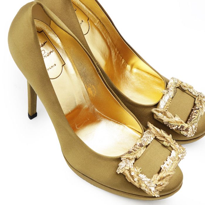 Roger Vivier Roger Vivier Roger Vivier Satin Pumps Leather Shoes DUTY FREE for USA Size ONE SIZE - 14 Thumbnail