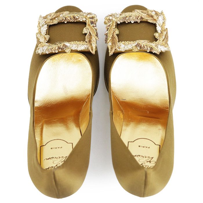 Roger Vivier Roger Vivier Roger Vivier Satin Pumps Leather Shoes DUTY FREE for USA Size ONE SIZE - 8 Thumbnail