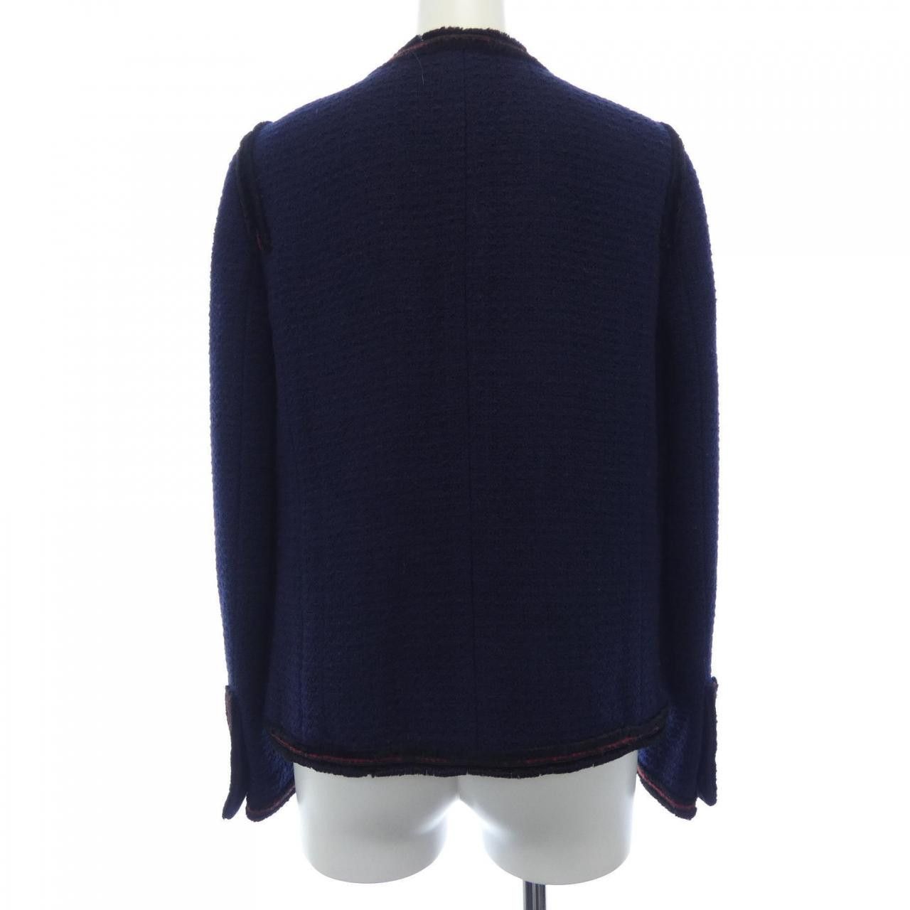Chanel Chanel Chanel Collarless Jacket Textile Outerwear P36021V24261 DUTY FREE for USA Size ONE SIZE - 2 Thumbnail