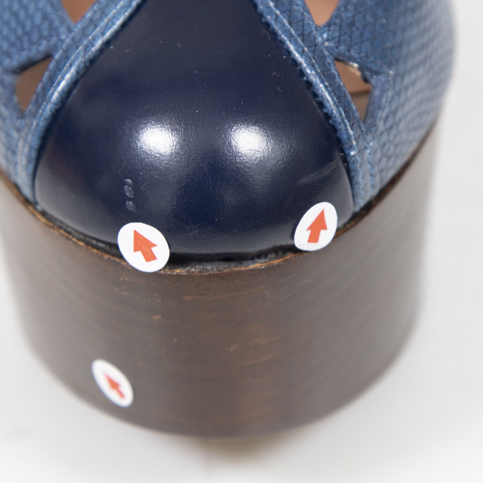 Robert Clergerie Blue Leather Platform Heels Size US 9.5 / IT 39.5 - 8 Thumbnail