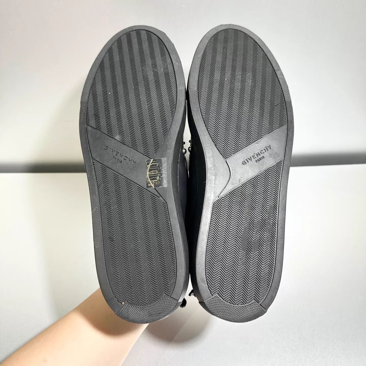 Givenchy Black Studded Slip-On Shoes with Blue Accents Size US 11 / EU 44 - 7 Thumbnail