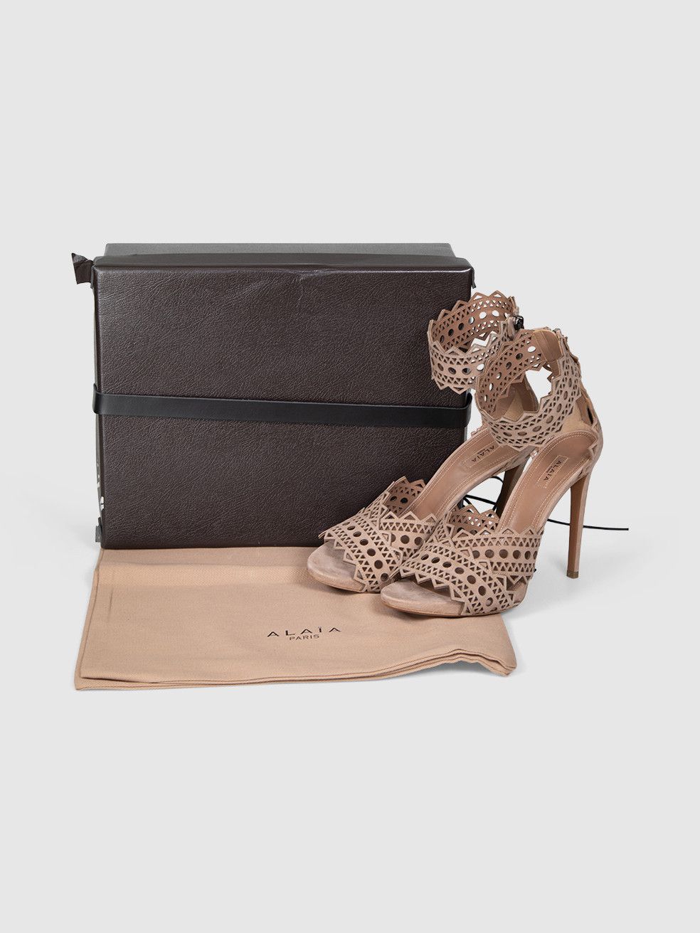 Alaia Pink Suede Cutout High Heel Sandals Size US 10 / IT 40 - 3 Thumbnail