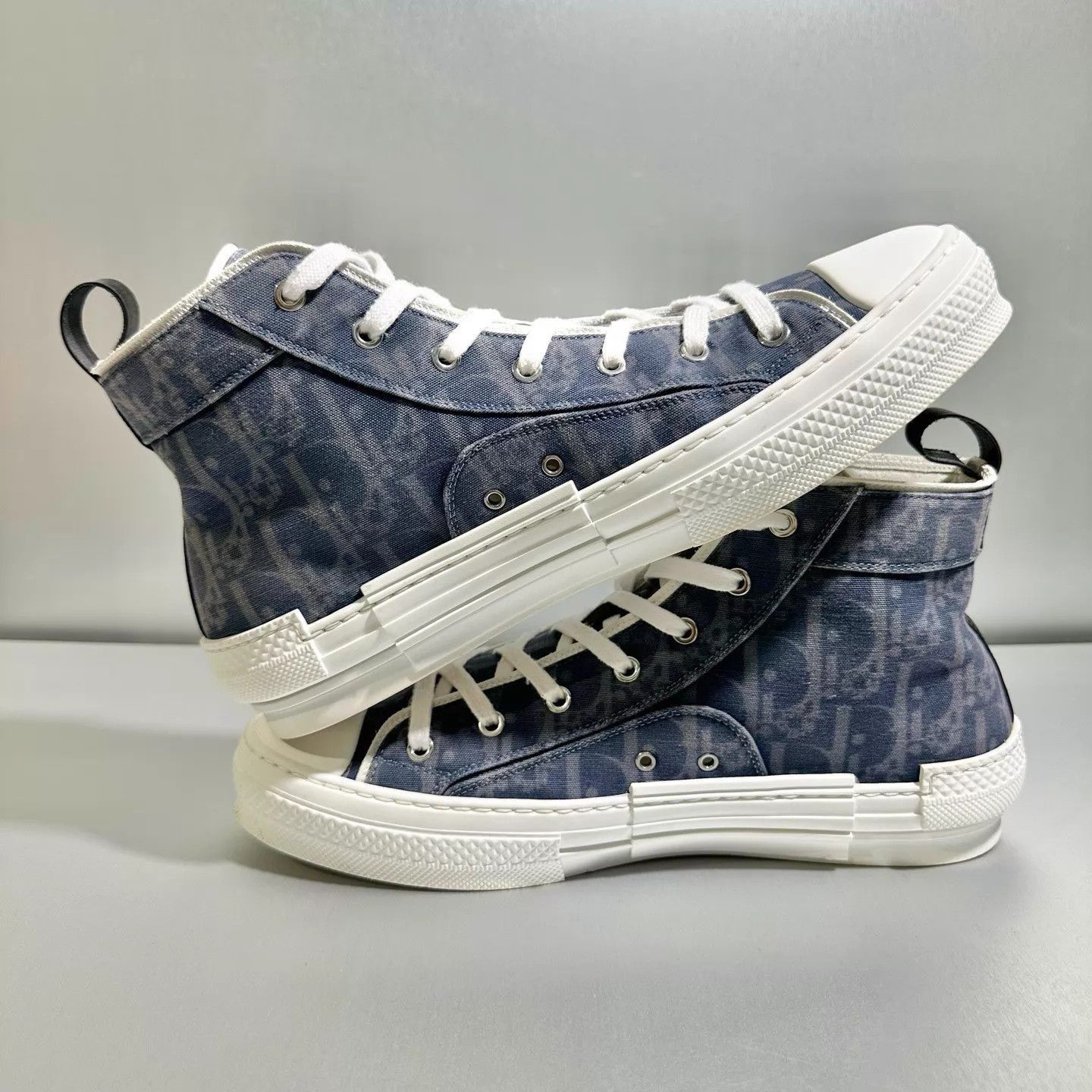 Dior Blue High-Top Sneakers Size 11 Size US 11 / EU 44 - 4 Thumbnail