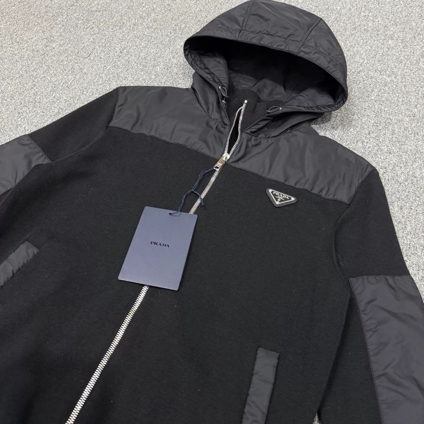 Prada Black Zip-Up Hooded Sweatshirt Size US M / EU 48-50 / 2 - 3 Thumbnail