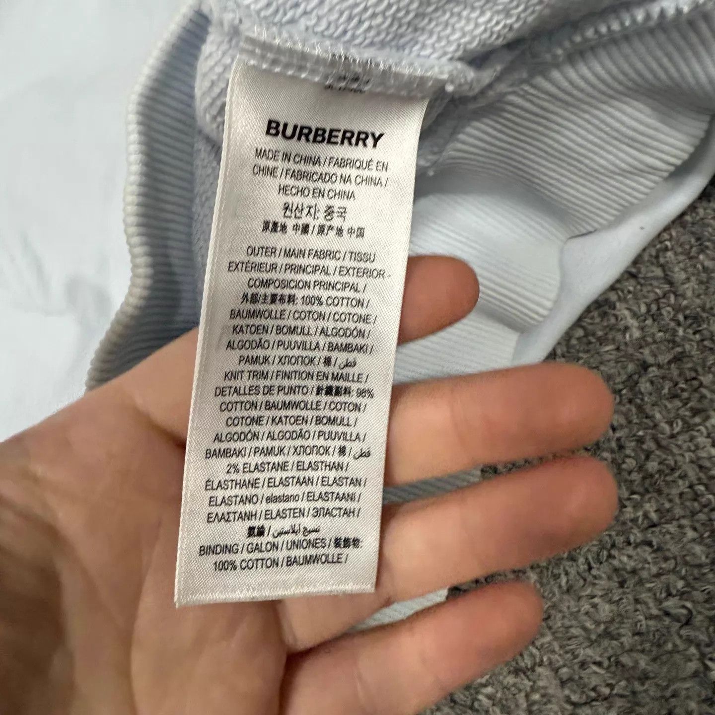 Burberry Blue Hoodie with Drawstring and Front Pocket - Size M Size US M / EU 48-50 / 2 - 2 Thumbnail