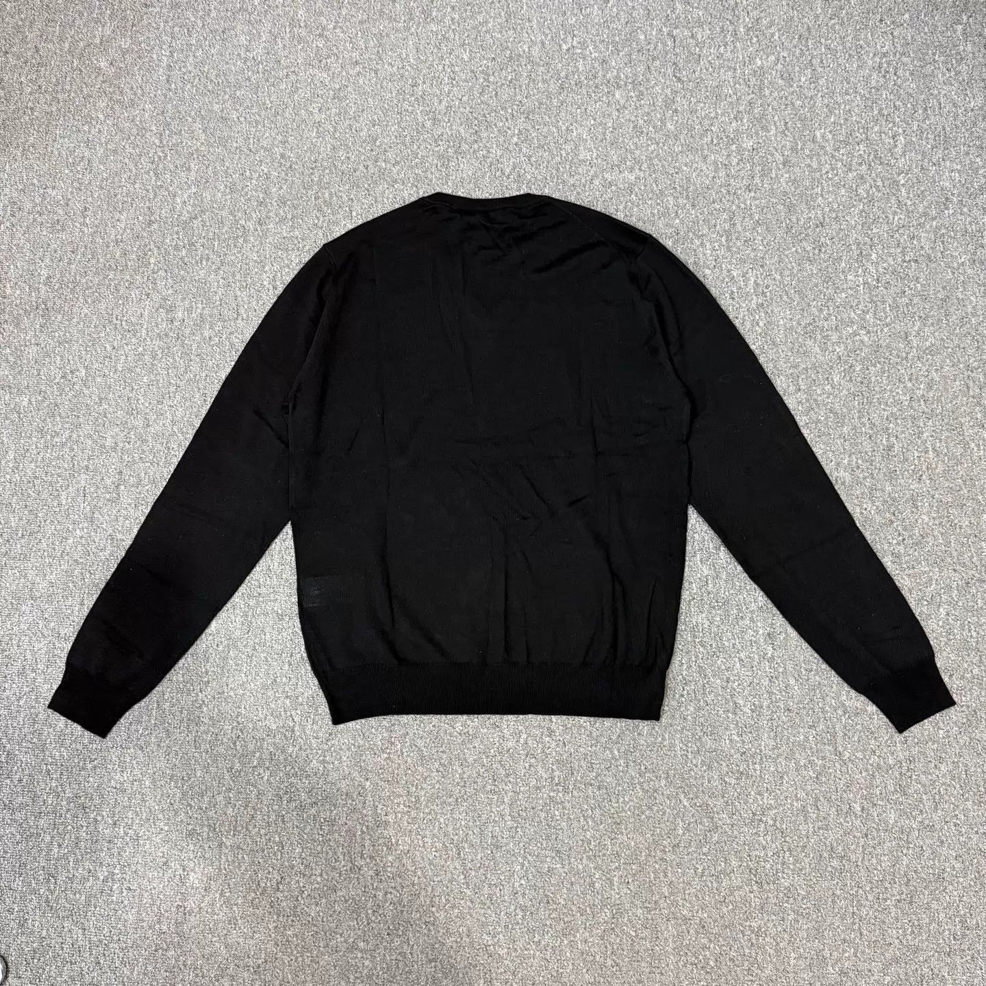 Versace Black V-Neck Long Sleeve Knit Sweater Size US M / EU 48-50 / 2 - 2 Thumbnail