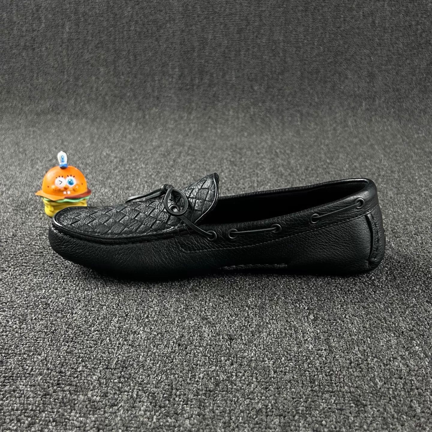 Bottega Veneta Black Woven Leather Slip-On Loafers Size US 8 / EU 41 - 3 Thumbnail