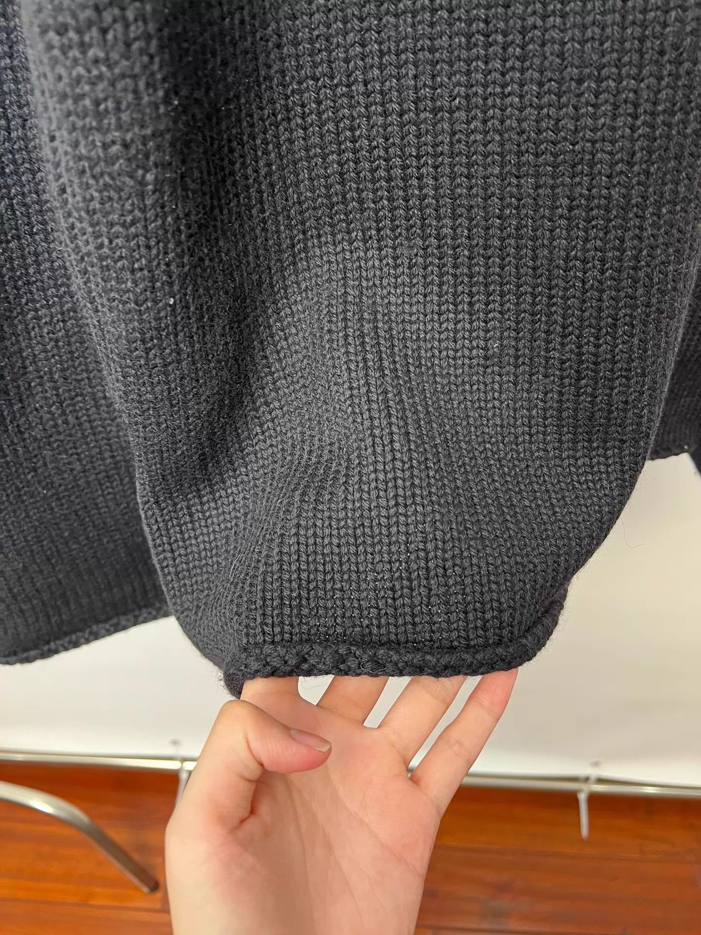 Yohji Yamamoto Black Knit Button-Front Jacket with Pockets Size US M / EU 48-50 / 2 - 6 Thumbnail