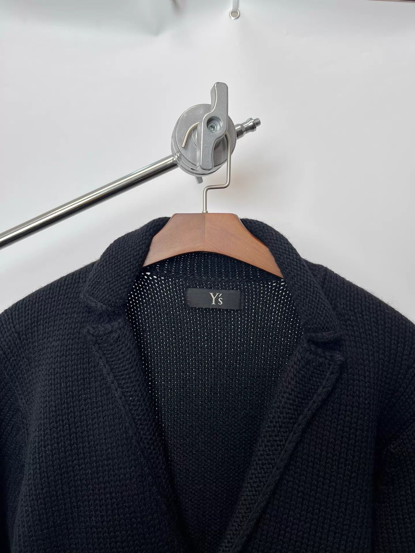 Yohji Yamamoto Black Knit Button-Front Jacket with Pockets Size US M / EU 48-50 / 2 - 3 Thumbnail