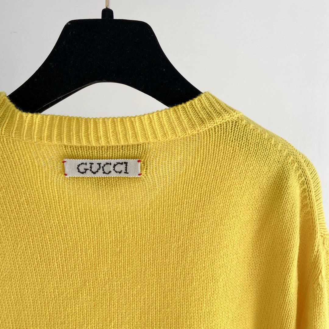 Gucci Yellow Cartoon Character Long Sleeve Sweater Size US M / EU 48-50 / 2 - 6 Thumbnail