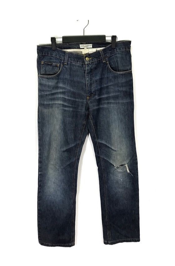 Dolce & Gabbana Dolce & Gabbana Distressed Faded Rips Denim Jeans Made Italy Size US 35 - 1 Thumbnail