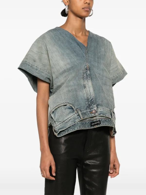 Balenciaga Denim Pants top Size XS / US 0-2 / IT 36-38 - 2 Thumbnail