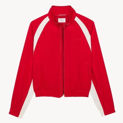 Saint Laurent Paris teddy jacket in satin red Size US L / EU 52-54 / 3 - 3 Thumbnail