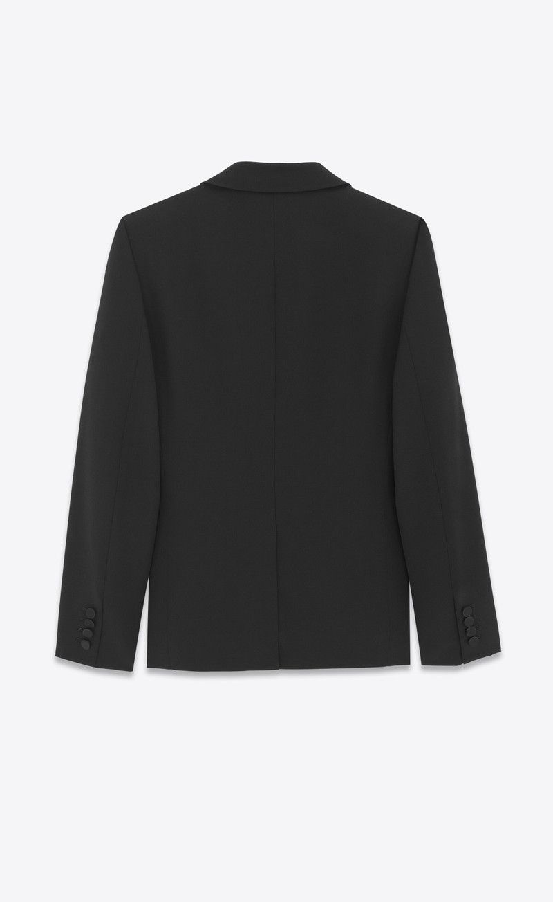 Saint Laurent Paris tuxedo jacket in grain de poudre Size US XS / EU 42 / 0 - 3 Thumbnail