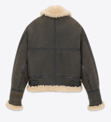 Saint Laurent Paris aviator jacket in aged leather and shearling Size US S / EU 44-46 / 1 - 4 Thumbnail