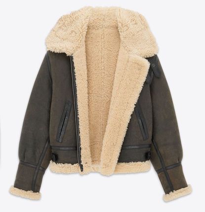 Saint Laurent Paris aviator jacket in aged leather and shearling Size US S / EU 44-46 / 1 - 2 Thumbnail
