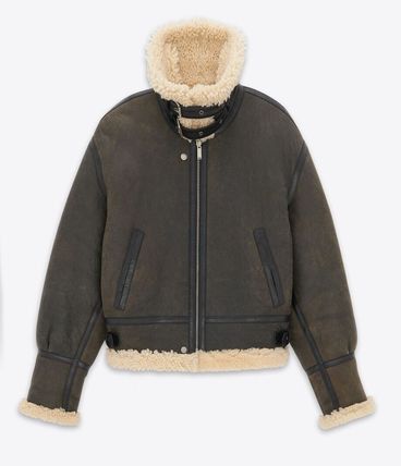 Saint Laurent Paris aviator jacket in aged leather and shearling Size US S / EU 44-46 / 1 - 3 Thumbnail