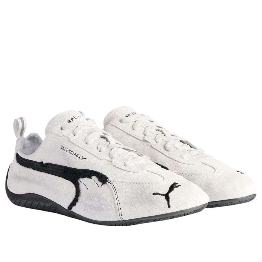 Balenciaga Balenciaga x Puma Speedcat Suede 'Distressed White Size US 12 / EU 45 - 2 Thumbnail