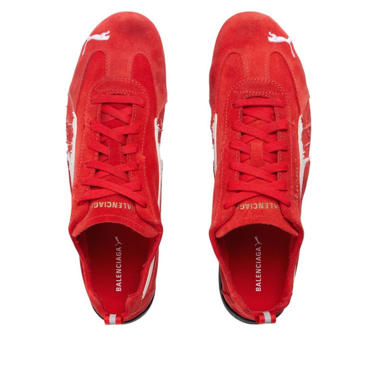Balenciaga Balenciaga x Puma Speedcat Suede 'Distressed Red White Size US 12 / EU 45 - 3 Thumbnail