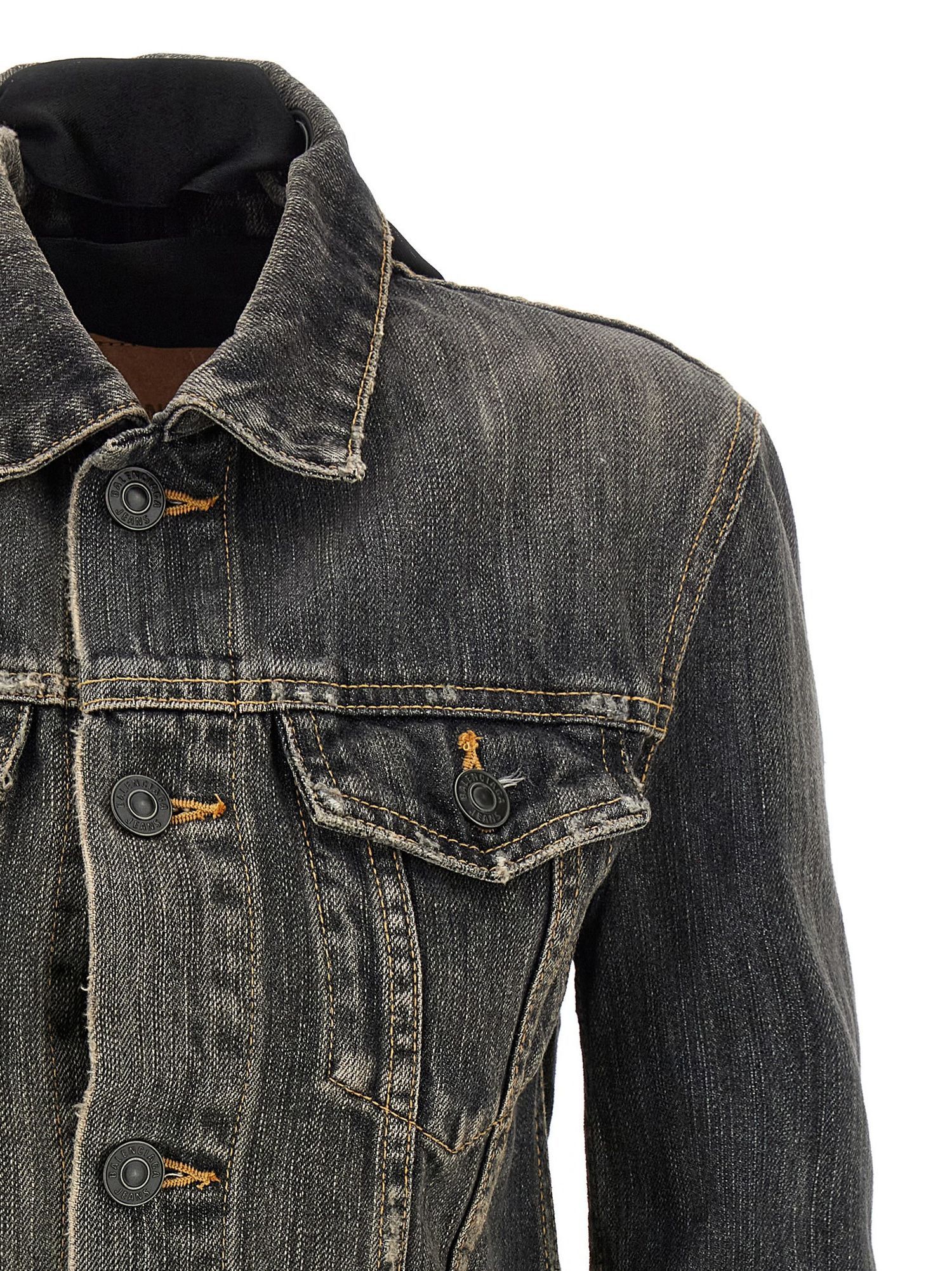 Balenciaga lace-up denim jacket Size S / US 4 / IT 40 - 3 Thumbnail