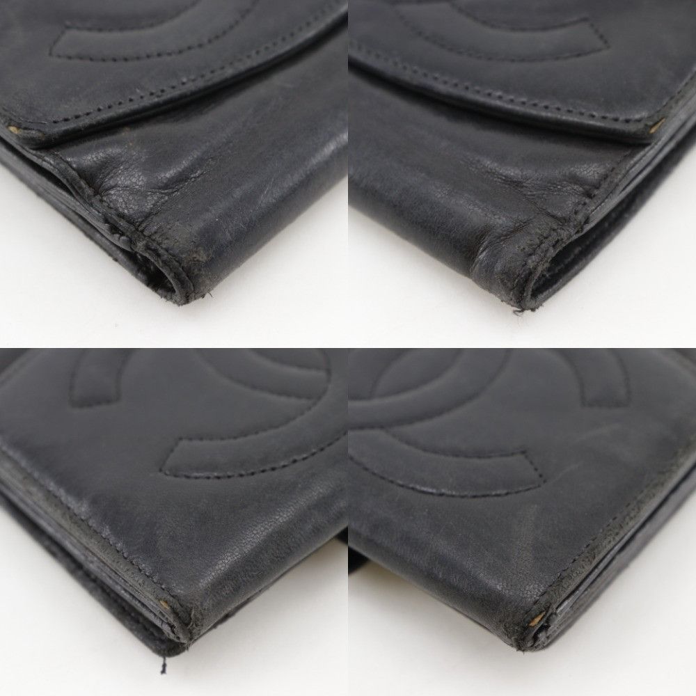 Chanel Chanel Chanel Coco Mark Lambskin Wallet Leather Short Wallet DUTY FREE for USA Size ONE SIZE - 4 Thumbnail