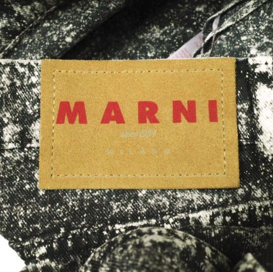 Marni Marni Marni Marble Dyed Denim Wide Leg Jeans Textile Jeans PAJD0425A0USCT87 DUTY FREE for USA Size ONE SIZE - 8 Thumbnail