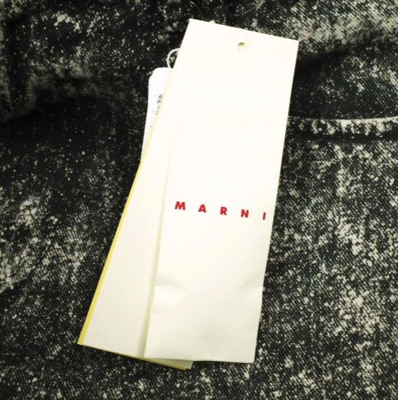 Marni Marni Marni Marble Dyed Denim Wide Leg Jeans Textile Jeans PAJD0425A0USCT87 DUTY FREE for USA Size ONE SIZE - 3 Thumbnail