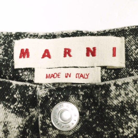 Marni Marni Marni Marble Dyed Denim Wide Leg Jeans Textile Jeans PAJD0425A0USCT87 DUTY FREE for USA Size ONE SIZE - 4 Thumbnail