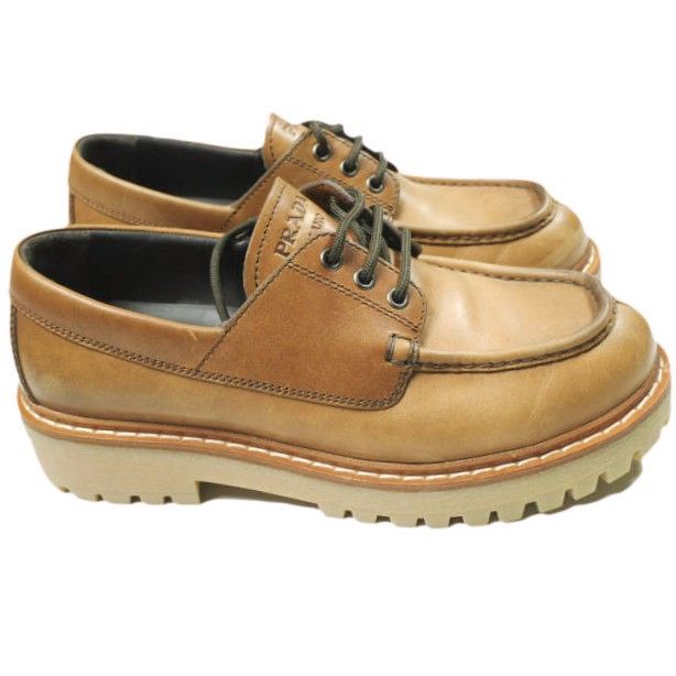 Prada Prada Prada Calf Leather Lace Up Shoes Leather Shoes 2EE416070 DUTY FREE for USA Size ONE SIZE - 3 Thumbnail
