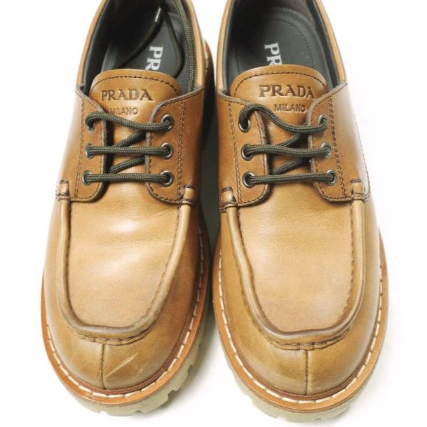 Prada Prada Prada Calf Leather Lace Up Shoes Leather Shoes 2EE416070 DUTY FREE for USA Size ONE SIZE - 5 Thumbnail