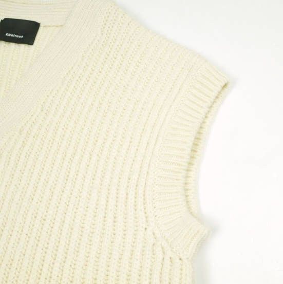 Other Other 08sircus WOOL BROKEN KNIT CARDIGAN VEST Wool Vest Textile Tops S24AW-KN05 DUTY FREE for USA Size ONE SIZE - 6 Thumbnail