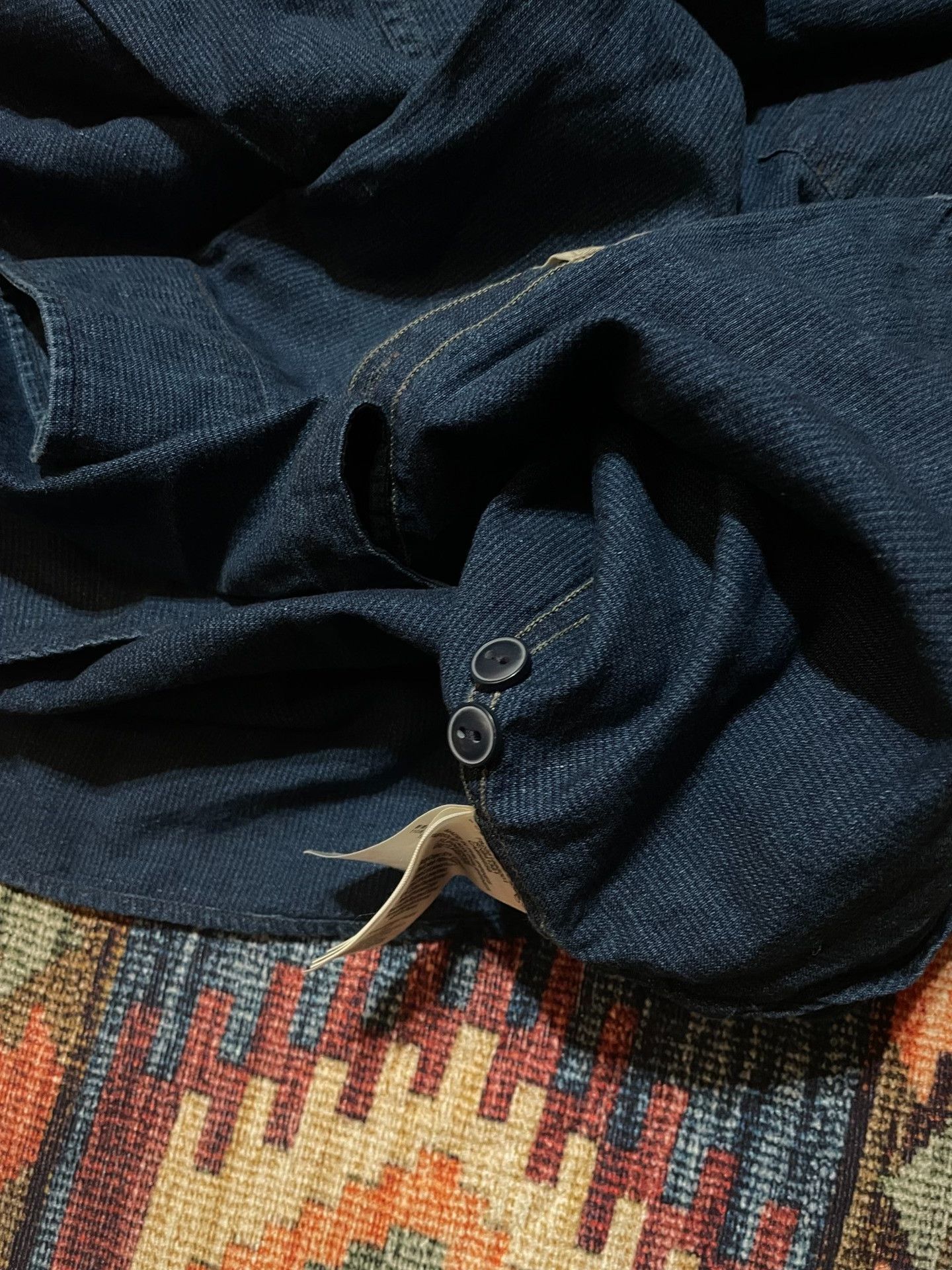 RRL Ralph Lauren RRL Vintage Indigo Cotton-Linen Work Shirt Size US M / EU 48-50 / 2 - 7 Thumbnail