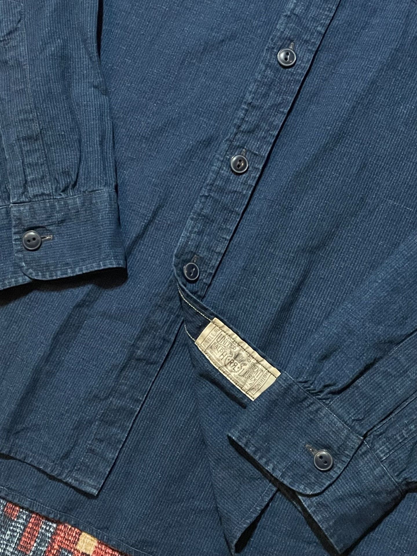 RRL Ralph Lauren RRL Vintage Indigo Cotton-Linen Work Shirt Size US M / EU 48-50 / 2 - 5 Thumbnail