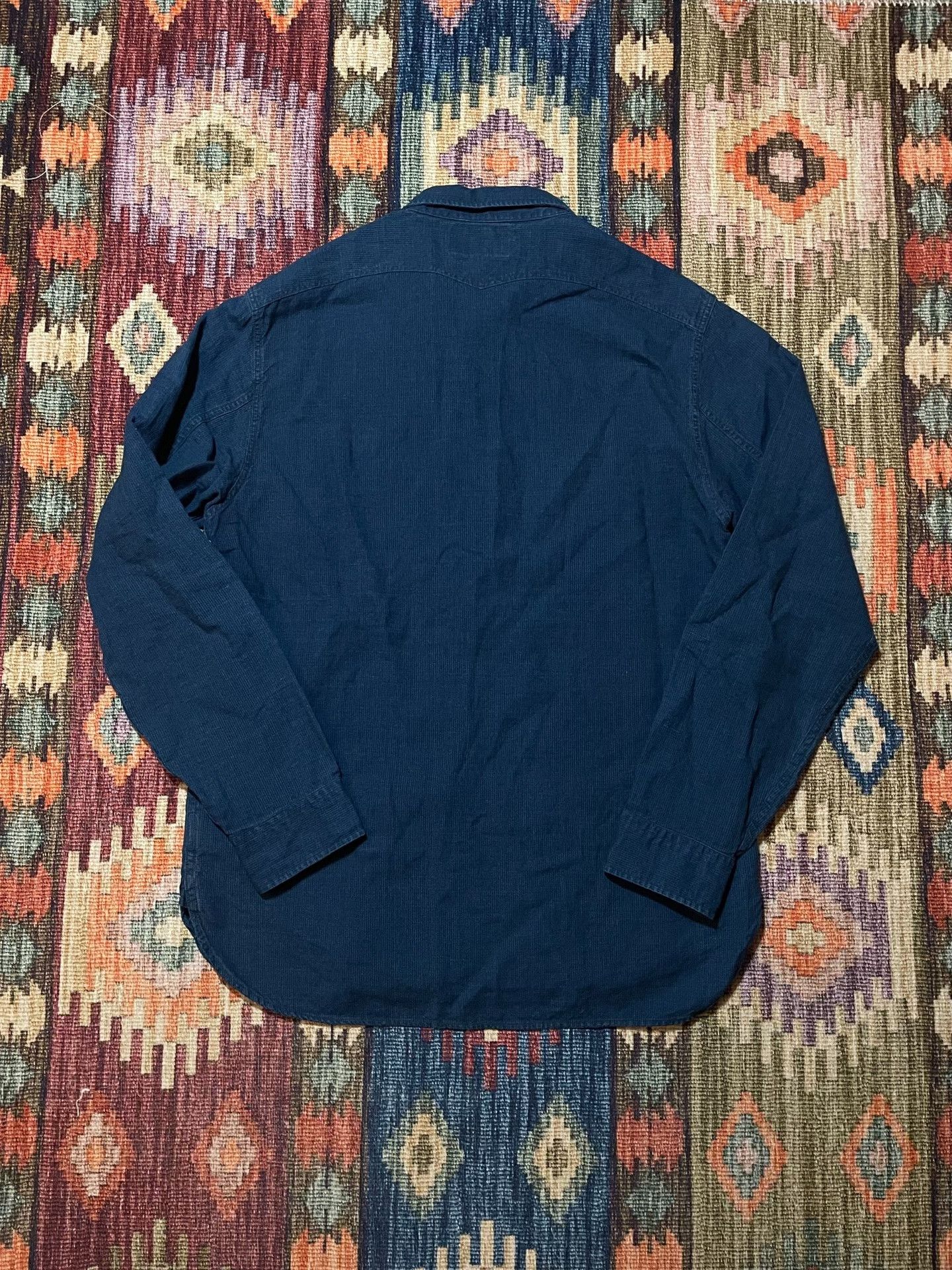 RRL Ralph Lauren RRL Vintage Indigo Cotton-Linen Work Shirt Size US M / EU 48-50 / 2 - 2 Thumbnail