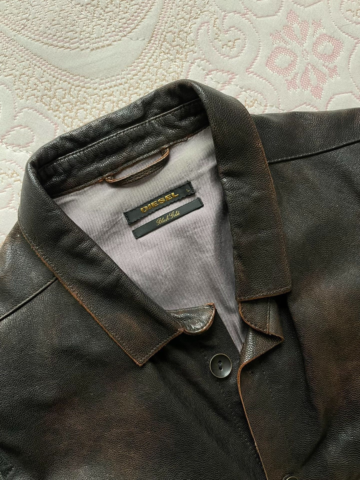 Diesel Black Gold Diesel Black Gold Shirt Leather Jacket Size US L / EU 52-54 / 3 - 6 Thumbnail