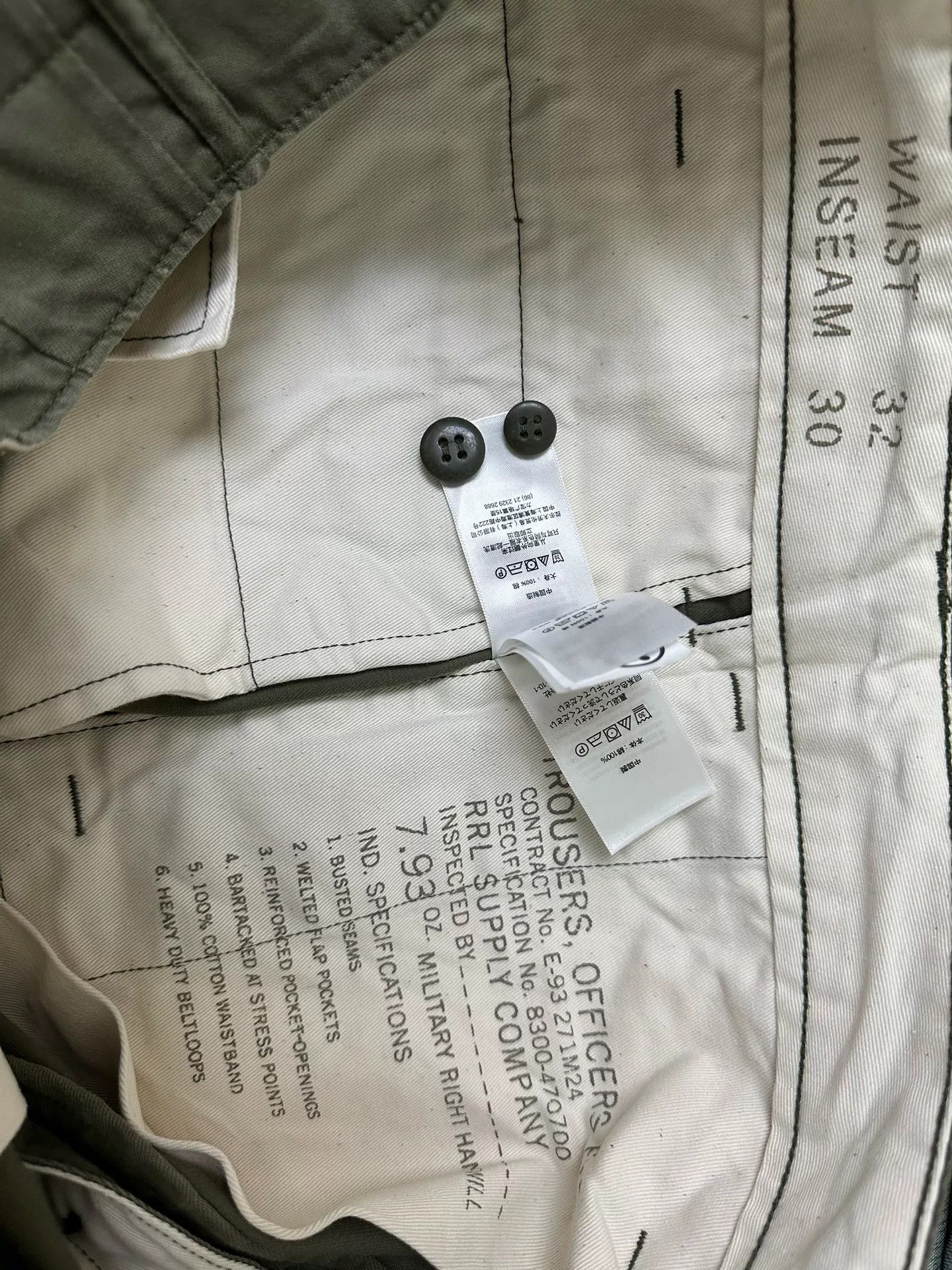 RRL Ralph Lauren RRL Men's Khaki Pants 32/30 Size US 28 / EU 44 - 3 Thumbnail