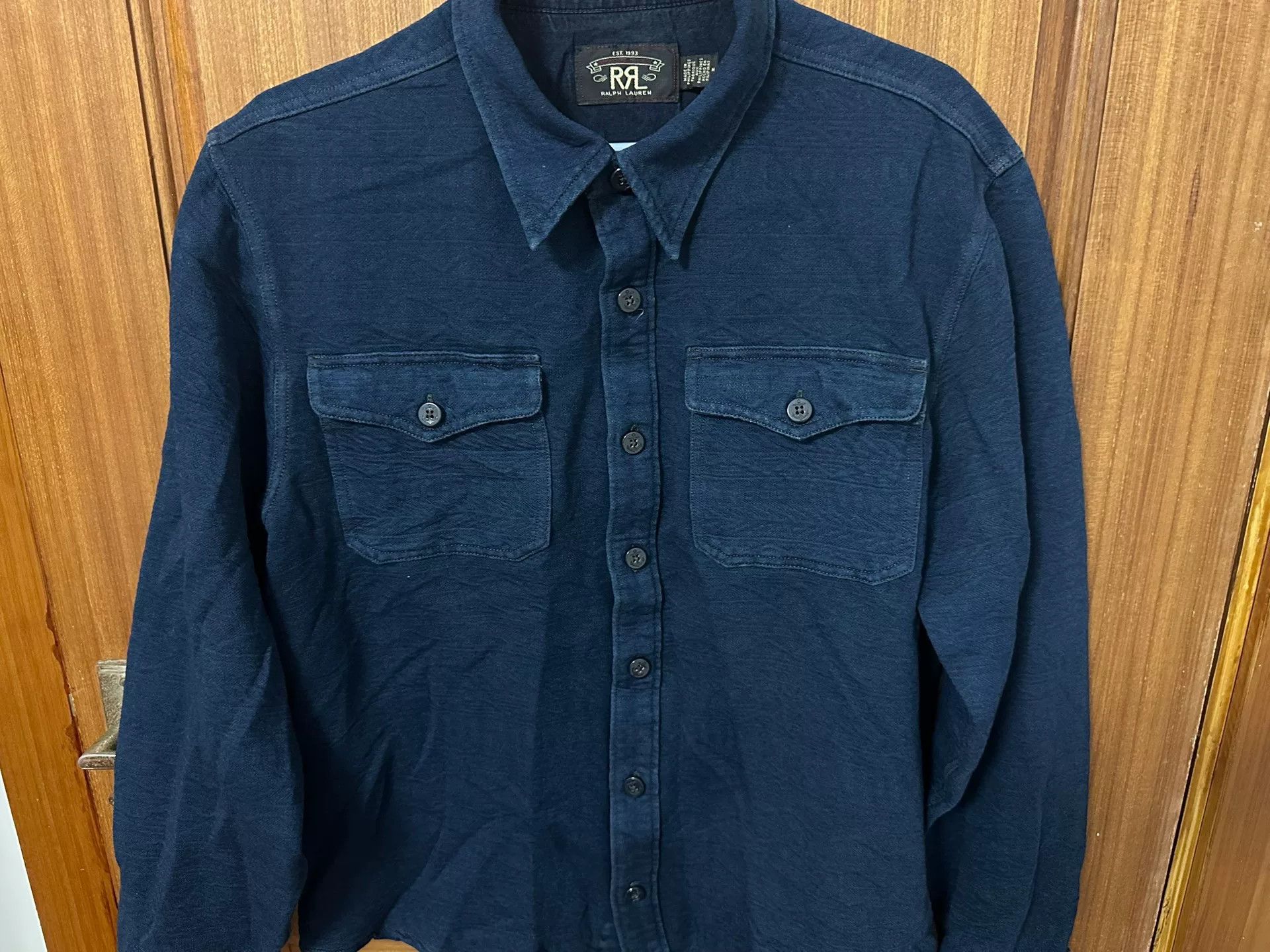 RRL Ralph Lauren RRL Dark Blue Work Shirt M Size US M / EU 48-50 / 2 - 3 Thumbnail