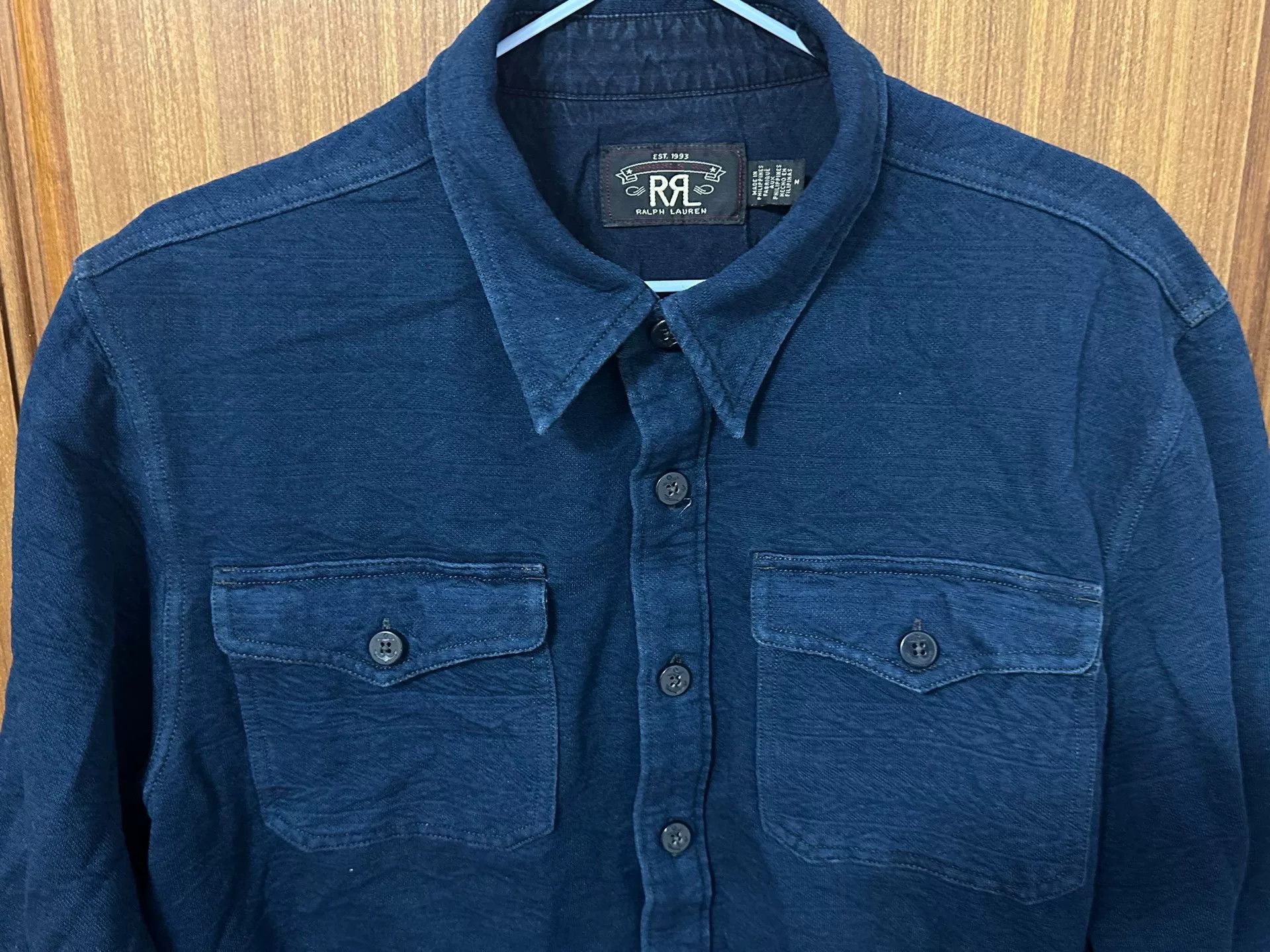 RRL Ralph Lauren RRL Dark Blue Work Shirt M Size US M / EU 48-50 / 2 - 4 Thumbnail