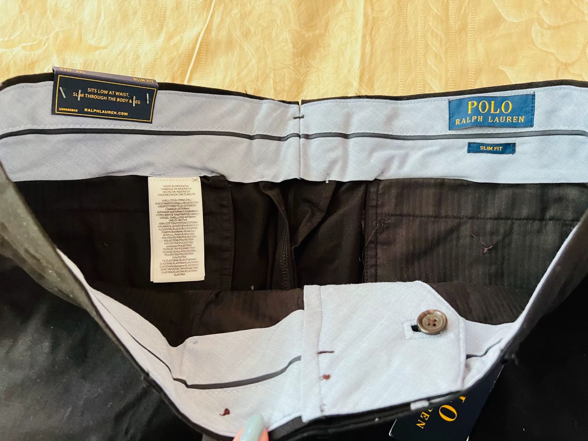 Polo Ralph Lauren Polo Ralph Lauren Men's Black Dress Pants Size US 33 - 4 Thumbnail